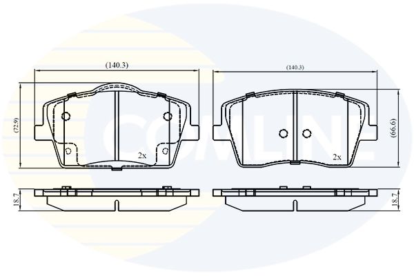 CBP02394 Comline - Гальмівні колодки до дисків