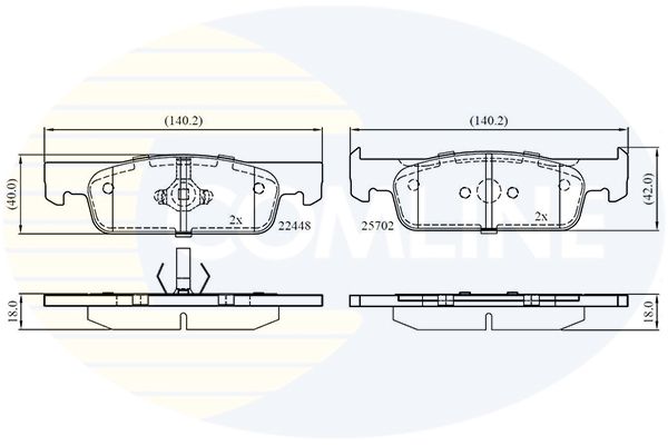 CBP02398 Comline - Гальмівні колодки до дисків