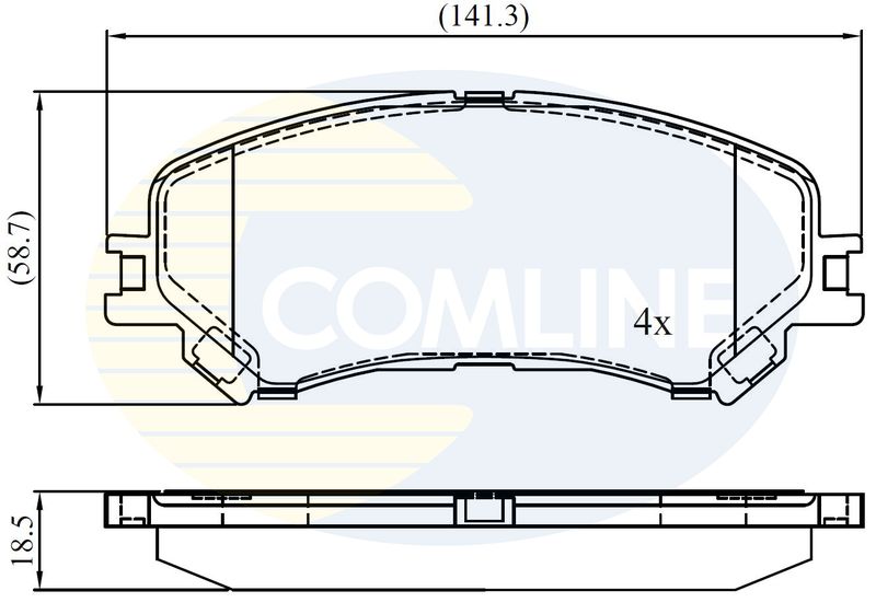 CBP02423 Comline - Гальмівні колодки до дисків