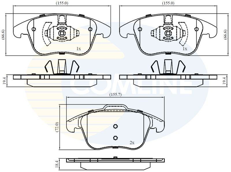 CBP02441 Comline - Гальмівні колодки до дисків