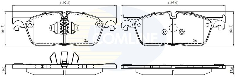 CBP02446 Comline - Гальмівні колодки до дисків