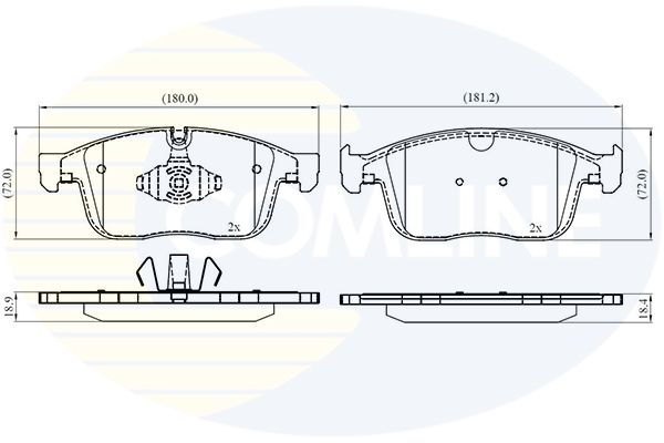 CBP02459 Comline - Гальмівні колодки до дисків