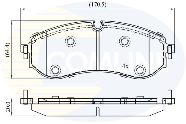 CBP02845 Comline - Гальмівні колодки до дисків