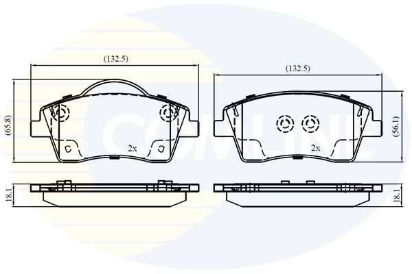 CBP02855 Comline - Гальмівні колодки до дисків
