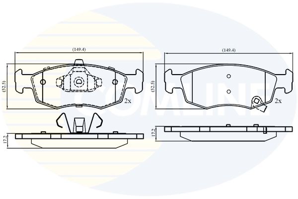 CBP32777 Comline - Гальмівні колодки до дисків