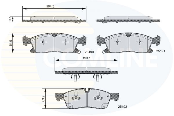 CBP36096 Comline - Гальмівні колодки до дисків