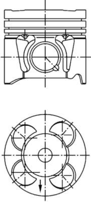 Kolbenschmidt 41287600 Поршень Chevrolet Aveo/Opel Corsa D/Meriva B 1.3D 06- (69.6mm/STD)