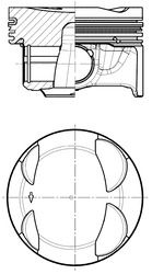 Kolbenschmidt 41671600 Поршень двигуна VAG 74,50 1.5 TSI