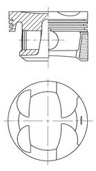 Kolbenschmidt 41705610 Поршень двигуна CITROEN /MINI (BMW) / PEUGEOT N12 B16 A  / 5FK +0.25