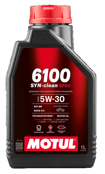 Олива моторна MOTUL 6100 Syn-clean Spec SAE 5W30 12X1 L
