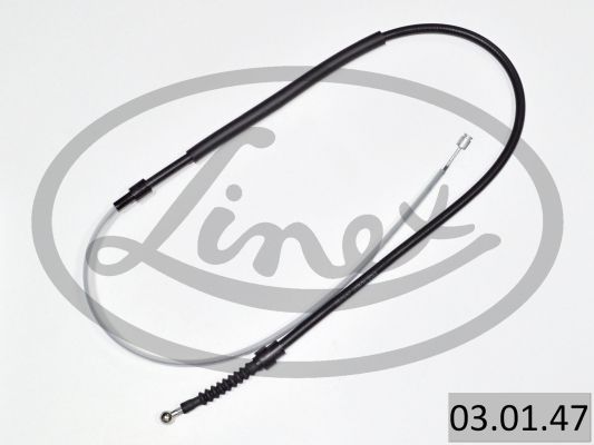 LINEX 030147 Трос ручника (задній) (R) Audi A3/Seat Leon/Skoda Octavia/VW Golf 03- (1443/805mm)