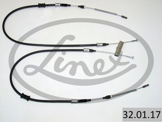 LINEX 320117 Трос ручника Opel Astra F/Kadett E 84-05