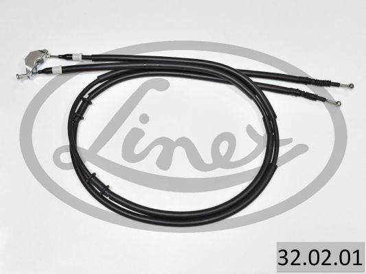 LINEX 320201 Трос ручника (задній) Opel Astra H 04- (1735/1550+1760/1580mm)