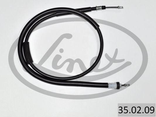 LINEX 350209 Трос ручника (задній) (L) Renault ClioIII 06- (1324/1210mm)
