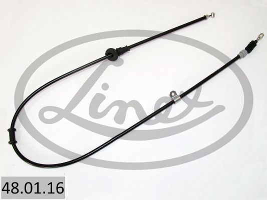 LINEX 480116 Трос ручника (передній) (R) Volvo S40/V40 95-04 (1590/1468mm)