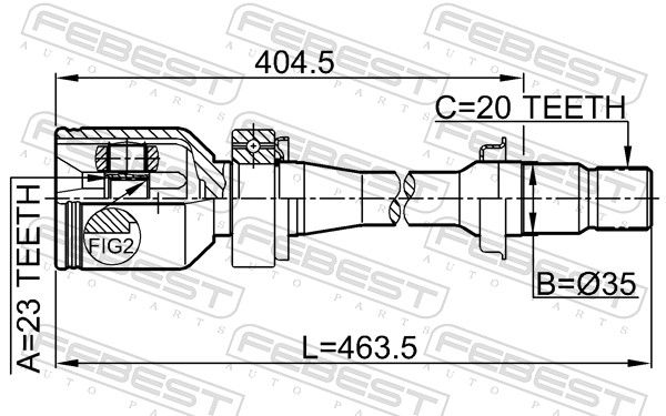Febest 0111SXM10RH шрус внутрішній правий 23x35x20