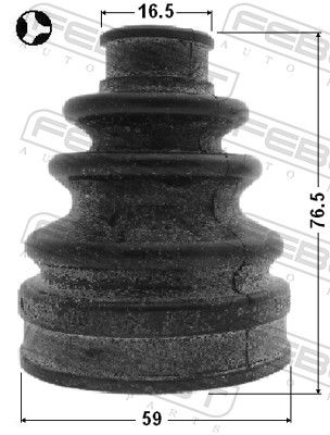 Febest 0115ACA33RT Пильовик ШРКШ внутрішній комплект 59x76.5x16.5