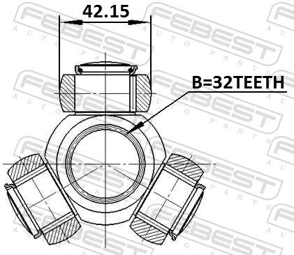 Febest 0116ASV50 трипоид 32x42.15