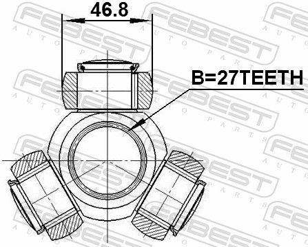 Febest 0116GSV40 Трипоїд 27x46.8
