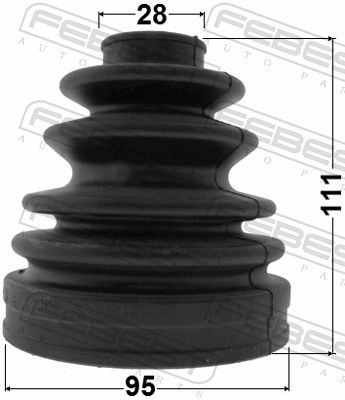 Febest 0117KDN165 Пильовик ШРКШ зовнішній комплект 95x111x28