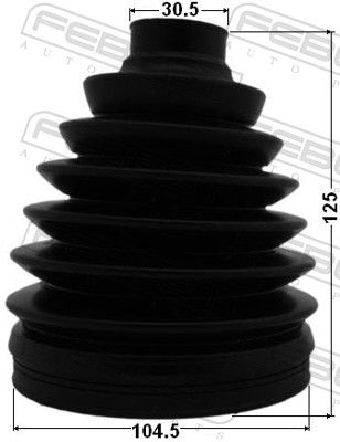 Febest 0117PKUN26 Пильовик ШРКШ зовнішній комплект PVC 104.5x125x30.5