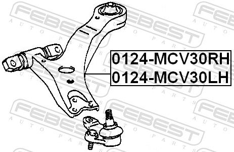 Febest 0124MCV30LH важіль передній лівий