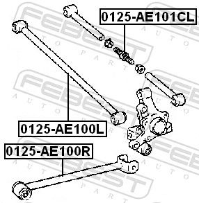 Febest 0125AE101CL Тяга задня поперечна регульована