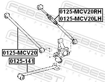 Febest 0125MCV20RH Важіль підвіски, підвіска коліс