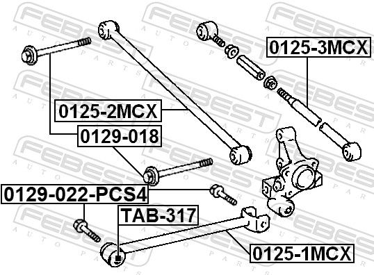 Febest 0129018 Гвинт для коригування розвалу