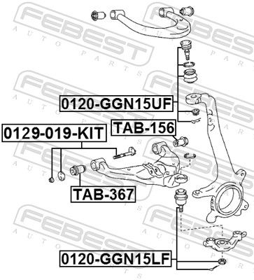 Febest 0129019KIT Болт з ексцентриком ремкомплект