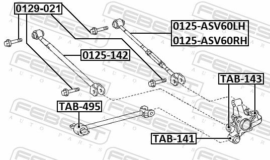 Febest 0129021 Гвинт для коригування розвалу