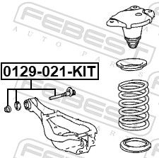 Febest 0129021KIT Гвинт для коригування розвалу