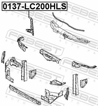 Febest 0137LC200HLS кронштейн кріплення бампера переднього
