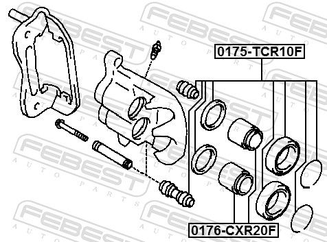 Febest 0175TCR10F Ремкомплект супорта гальмівного переднього