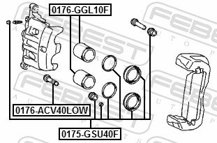 Febest 0176GGL10F поршень супорта гальмівного переднього