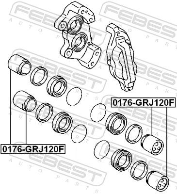 Febest 0176GRJ120F Поршень, гальмівний супорт
