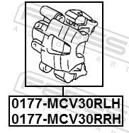 Febest 0177MCV30RRH Супорт гальмівний задній правий