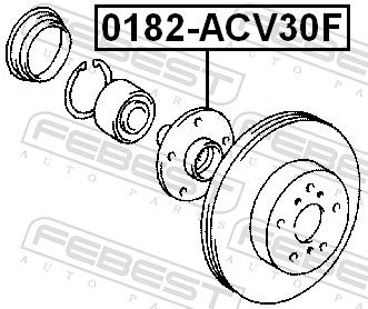 Febest 0182ACV30F Маточина передня