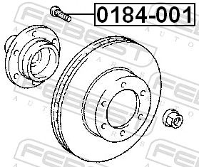 Febest 0184001 Шпилька колісна