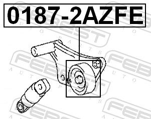 Febest 01872AZFE Ролик натяжний комплект