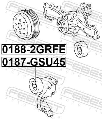 Febest 0187GSU45 Ролик натяжний комплект