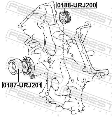 Febest 0188URJ200 Ролик обвідний
