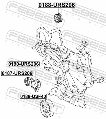 Febest 0188URS206 Ролик обвідної