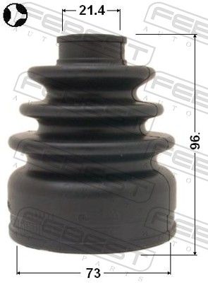 Febest 0215J1016 Гофрований кожух, приводний вал