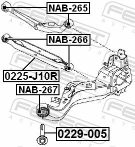 Febest 0229005 Гвинт для коригування розвалу