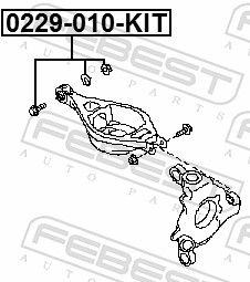 Febest 0229010KIT болт з ексцентриком ремкомплект