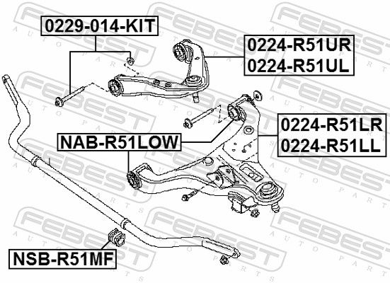 Febest 0229014KIT Комплект гвинтів для коригування розвалу