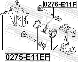 Febest 0275E11EF Ремкомплект супорта гальмівного переднього