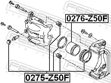 Febest 0276Z50F Поршень супорта гальмівного переднього