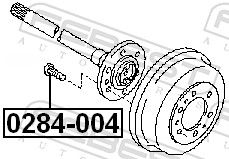 Febest 0284004 Шпилька колісна